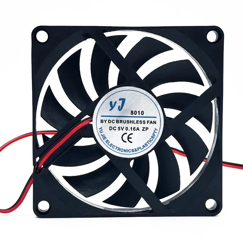 80*80*10 мм YJ8010 DC5V 0 16A 8 см/см ультратонкий бесшумный охлаждающий вентилятор корпуса