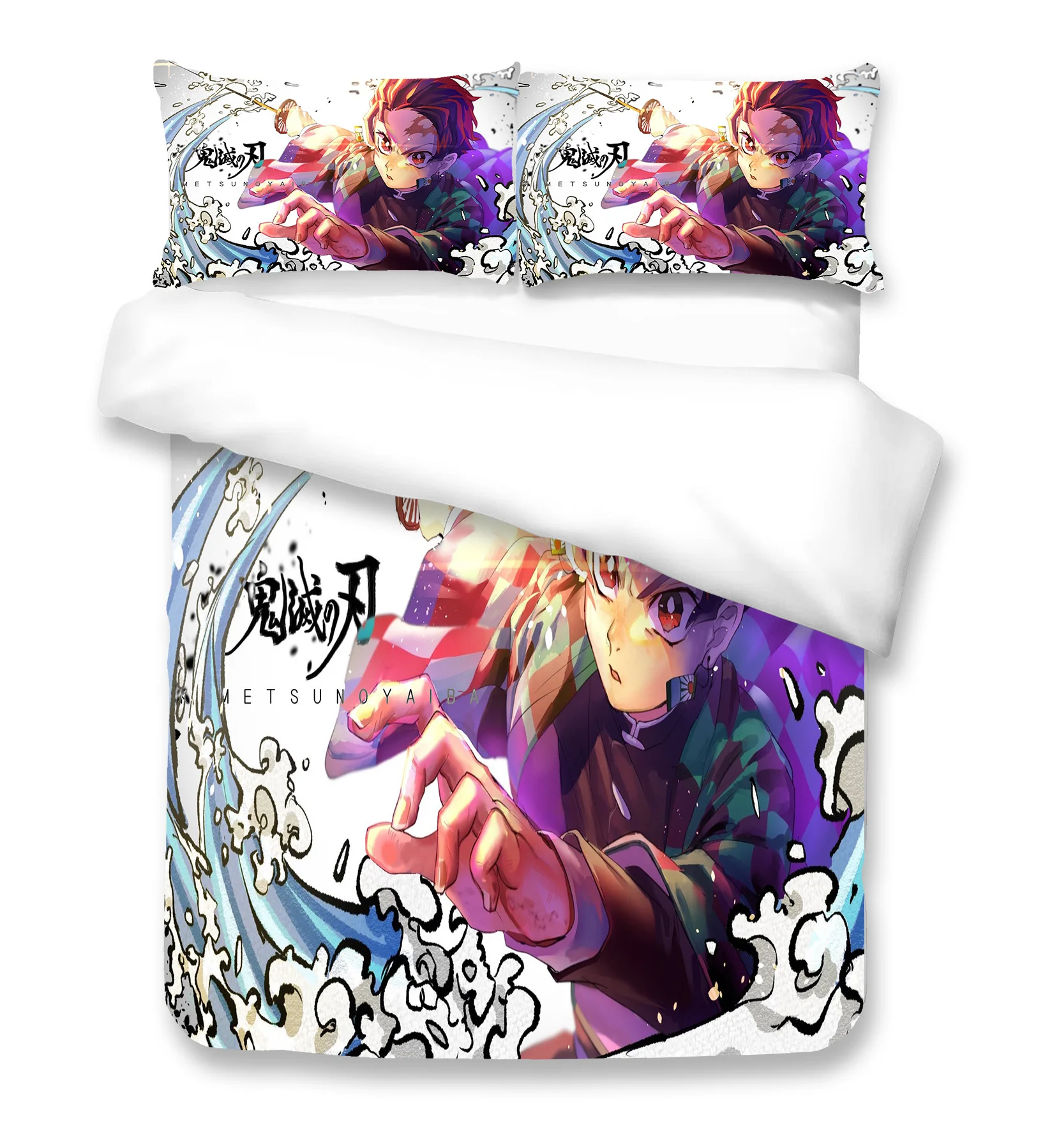 

Новый комплект постельного белья с 3D принтом из аниме «рассекающий демонов», Детский Комплект постельного белья с пододеяльником, мультяшное постельное белье для спальни, домашний текстиль, роскошный подарок