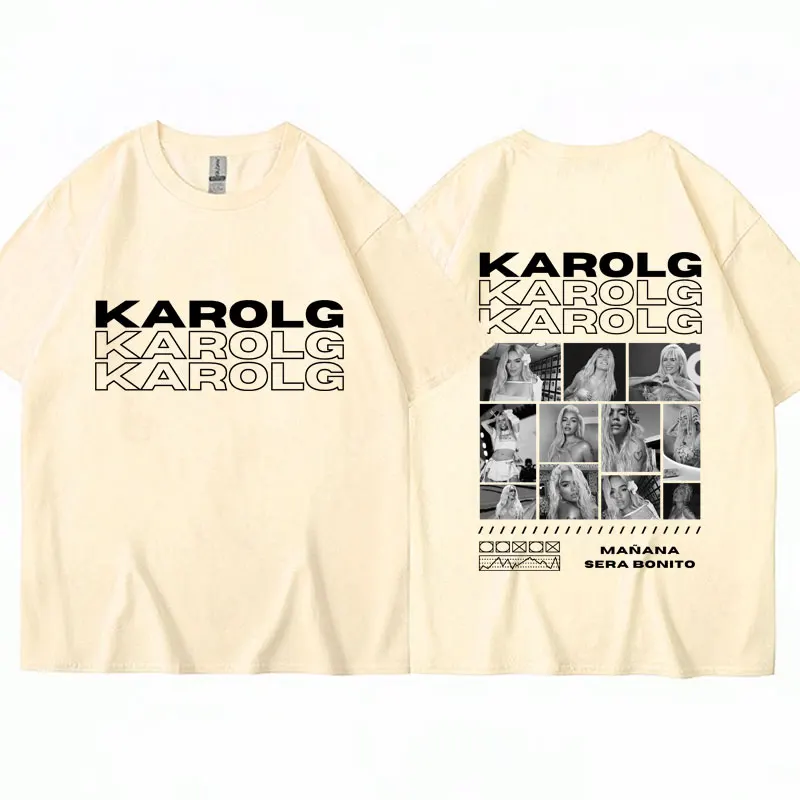 Фото Футболка Karol G с принтом Манны Бонито, винтажная Готическая модная футболка для мужчин и женщин, футболки большого размера из 100% хлопка, уличная одежда, подарок №4