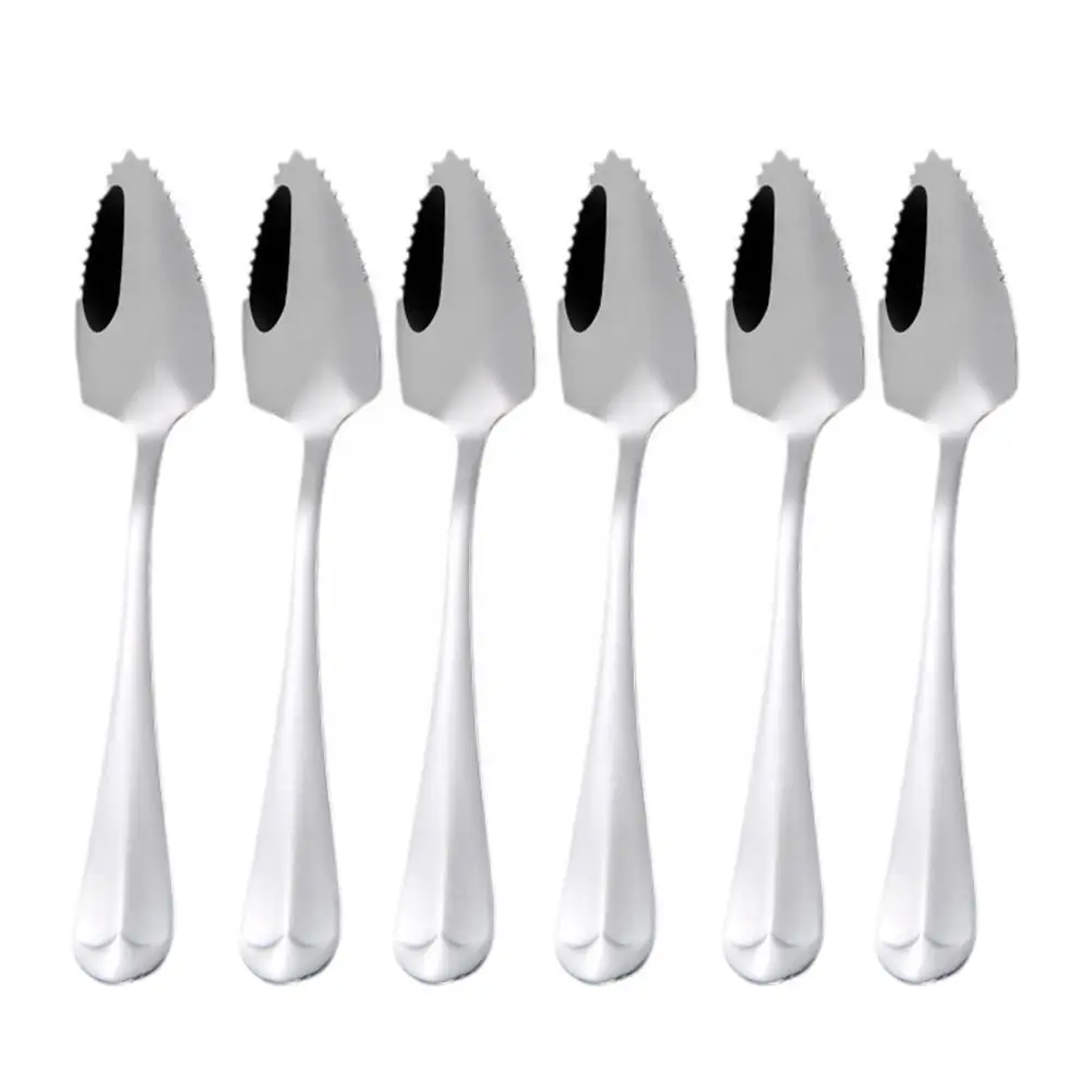 

Ложка грейпфрутовая зубчатая Ложка десертная овальная водяная изогнутая нержавеющая сталь N1N6