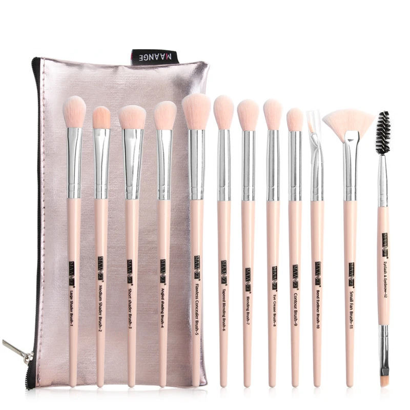 Набор кистей для макияжа 12 шт. косметическая пудра тени век основа румяна