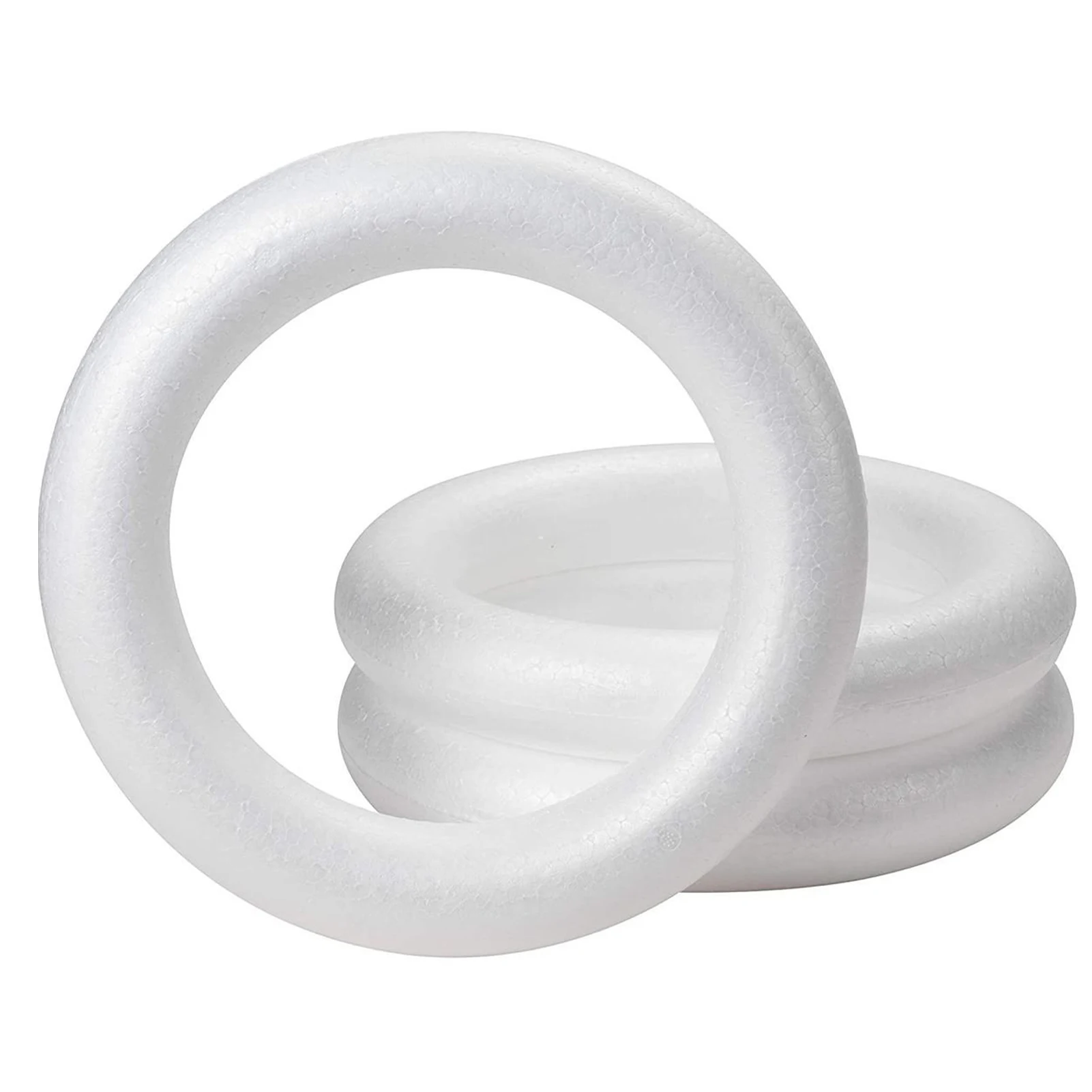 

3pcs DIY Foam Wreath Form Hand Craft For Front Door Arts Handmade Wedding Garlands Holidays Thanksgiving Christmas Round Rings