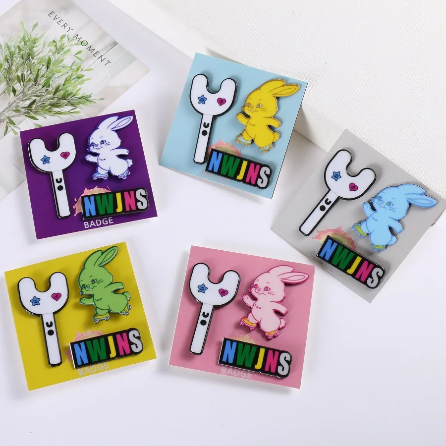 Kpop New Jeans Cute PVC Pin Badges Brooches TOKKI Hair Ropes Fans Collection Gifts Accessories