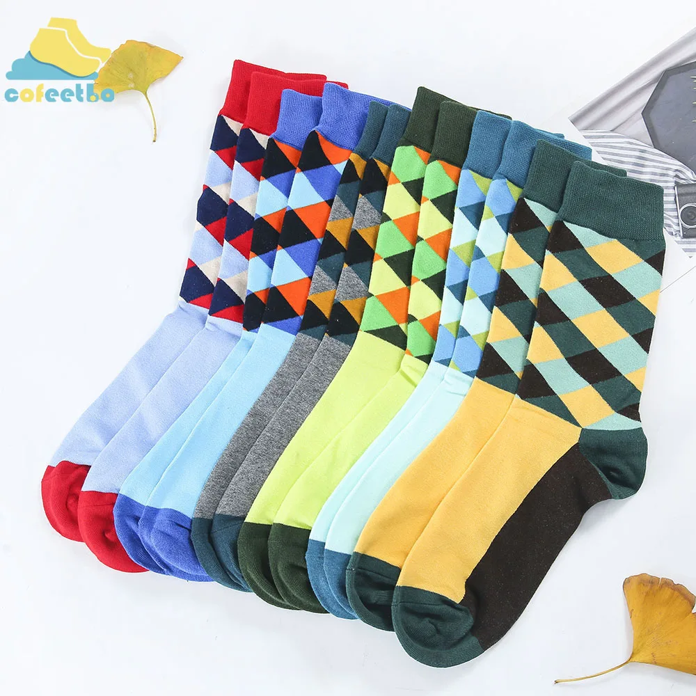 

Cofeetbo Vintage Patchwork Crew Socks Casual Harajuku Jacquard Pattern Mid Tube Socks Fashion Soft Autumn Winter Socks Stockings
