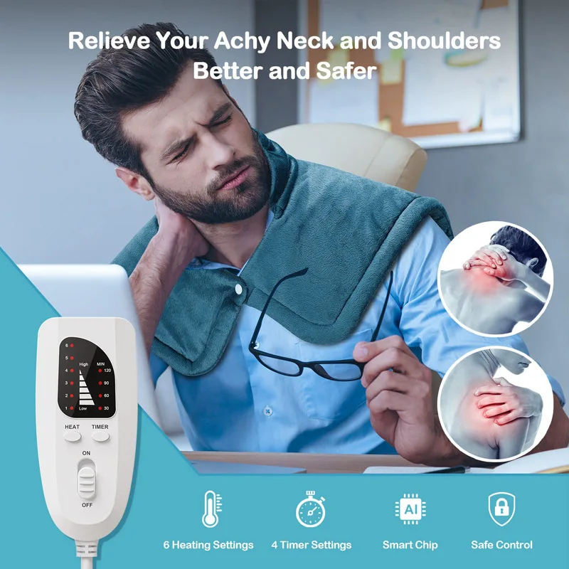 Moist Back Neck Shoulder Heating Pad For Winter Warmer Heat 