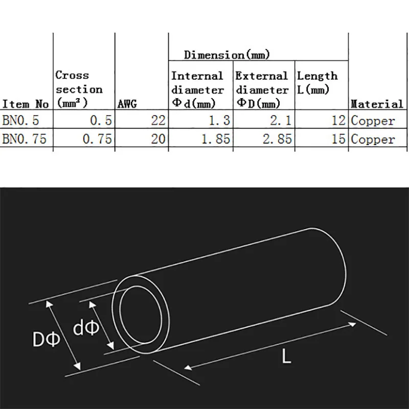 270/150 шт. набор Стыковых Соединителей бесшовные неизолированные соединители для