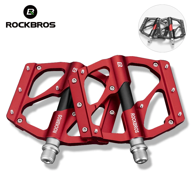

Велосипедная педаль ROCKBROS, двойной подшипник DU, втулка для горных велосипедов, стандарт 14 мм, нескользящая подкладка из алюминиевого сплава ...