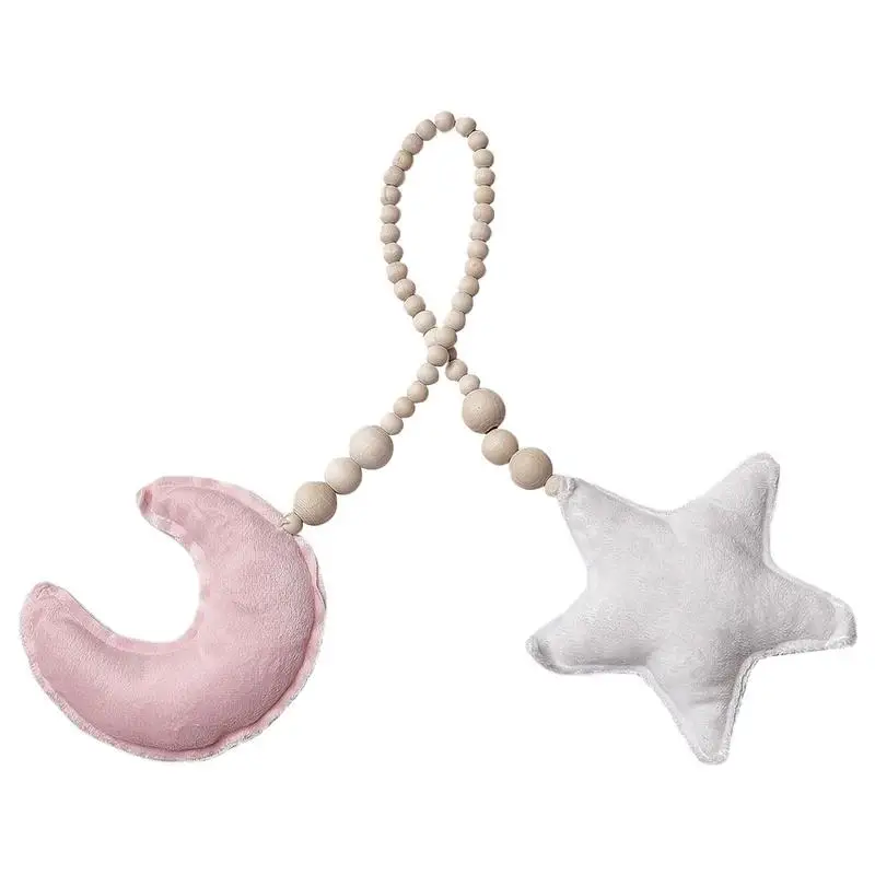 

Tassel Wooden Beads Ornament INS Nordic Star Moon Wall Decor Photography Props Kids Room Decoration Nursery Tent Hanging Pendant