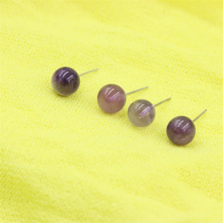 

ZFSILVER Fashion Nature Purple Color Amethyst Earrings Silver 925 vintage Stone Jewelry Accossories For Women Female Gifts Girl