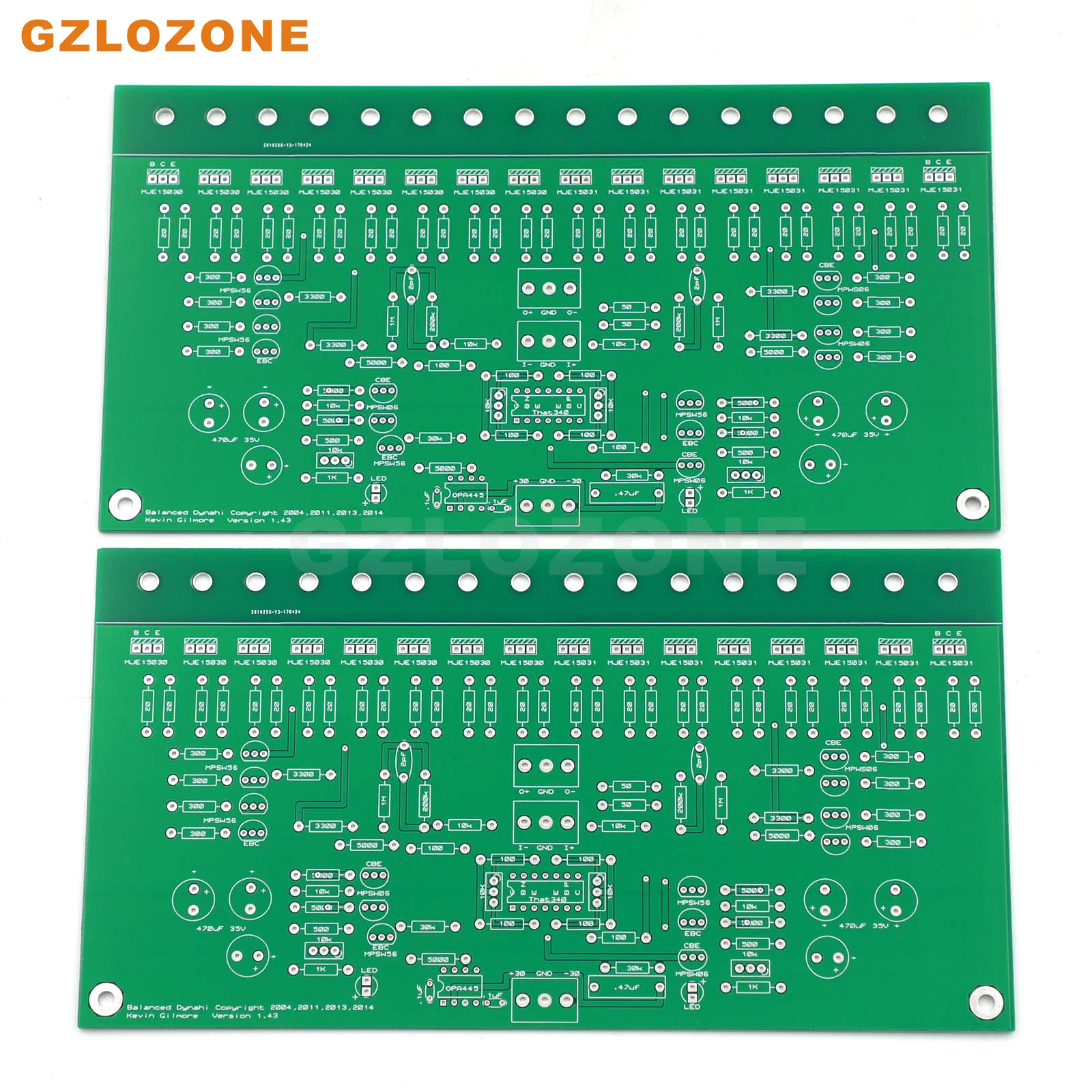 

GZLOZONE One Pair KG / Kevin Gilmore Balance Class A Headphone Amplifier PCB