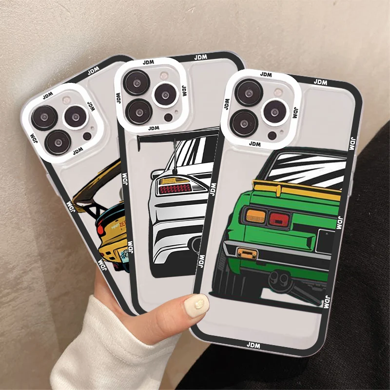 

JDM Tokyo Drift Sports Car Phone Case For iPhone 14 13 12 11 Pro Max XS X XR SE 2020 6 7 8 Plus Mini Protective Cover