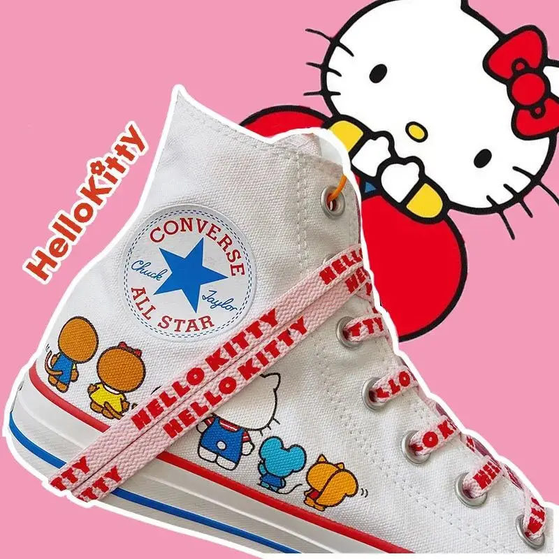 

140Cm /160Cm Sanrio Hellokitty Cute Anime Shoelaces Printing Fashion Trendy Laces Shoes Af1S Sports Shoelaces Accessories Gifts