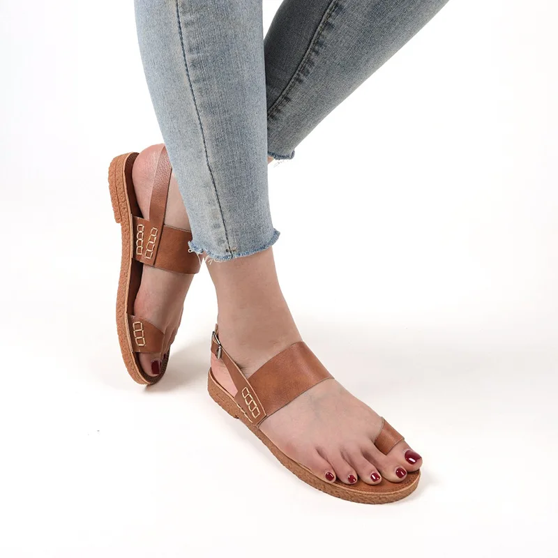 Hot Selling Soft Sole Flat Open Toe Sandals Women Beach Retro Sandals Women Sandals High Heels Women Shoes Sandals Women