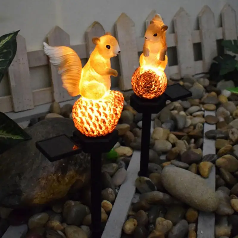 

Led Solar Light Solar Energy Lawn Ambient Light Resin Decorative Lights Decorate Lawn Lamp Atmosphere Squirrel Led Light Animal