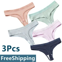 3 pcs g string panties cotton women underwear sexy panties female underpants thong solid color pantys lingerie low rise g string