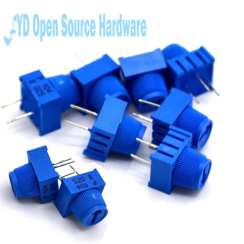 3386P-1-103 10K 1k 2k 5k 10k 20k...  0.5W, 1/2W PC Pins Through Hole Trimmer Potentiometer Cermet 1 Turn Top Adjustment 5PCS/LOT