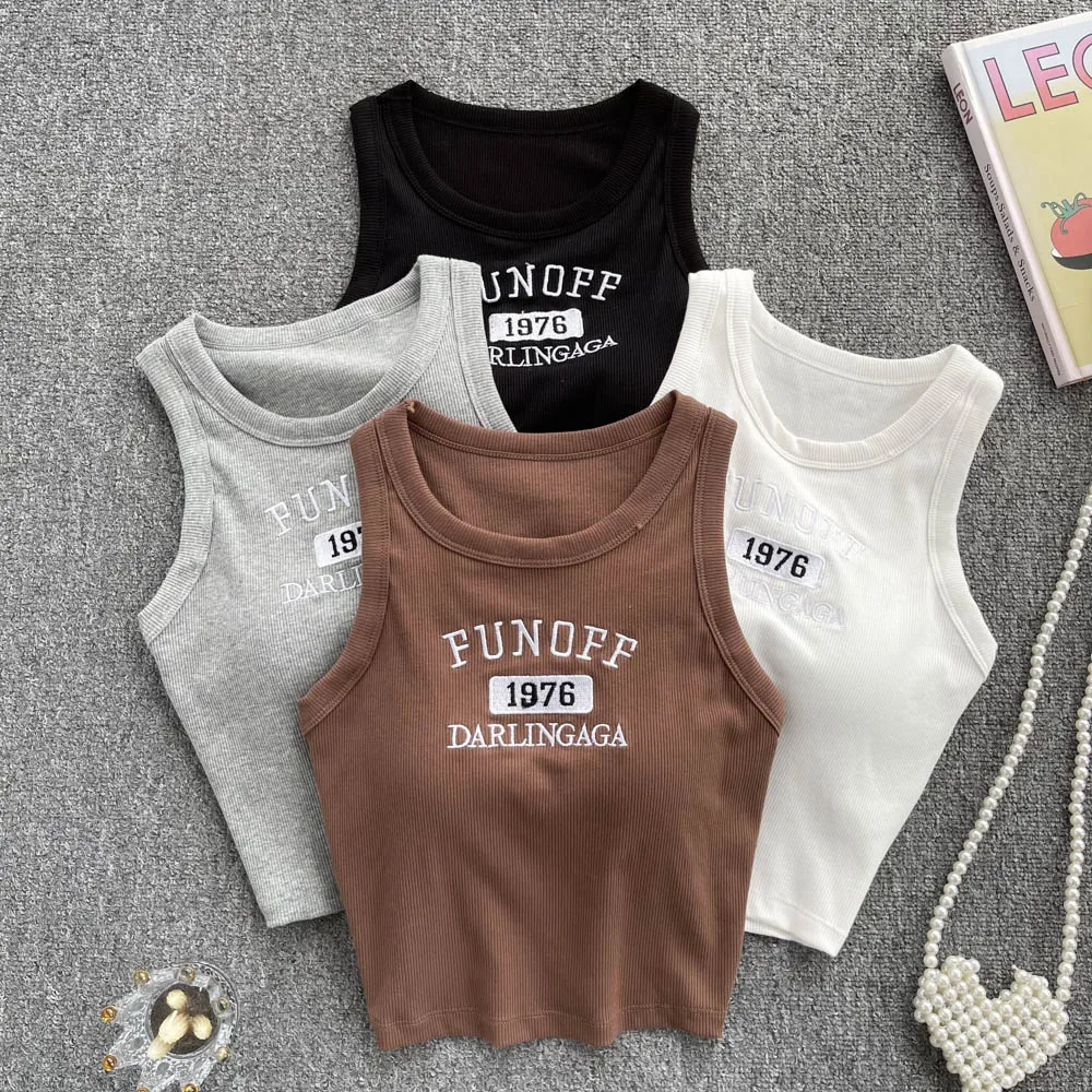 

Embroidery Seamless Crop Top Women Underwear Wire-Free O-Shaped Camisole Wide Straps Bralette Lingerie One-Piece Tube Tops