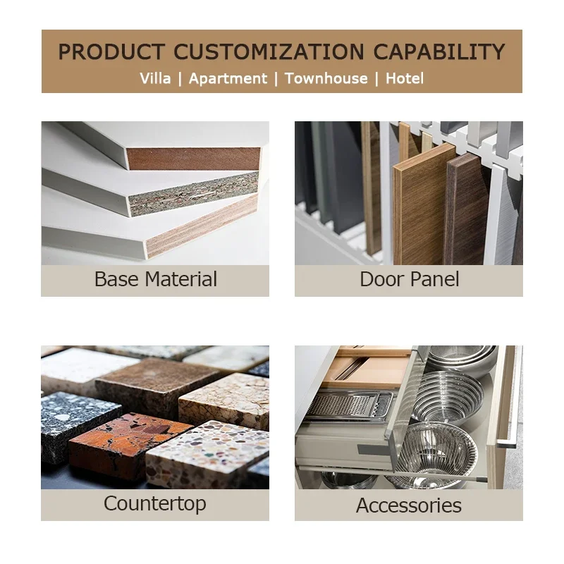 Изготовленный на заказ белый лак МДФ комплект роскошной домашней кухонной