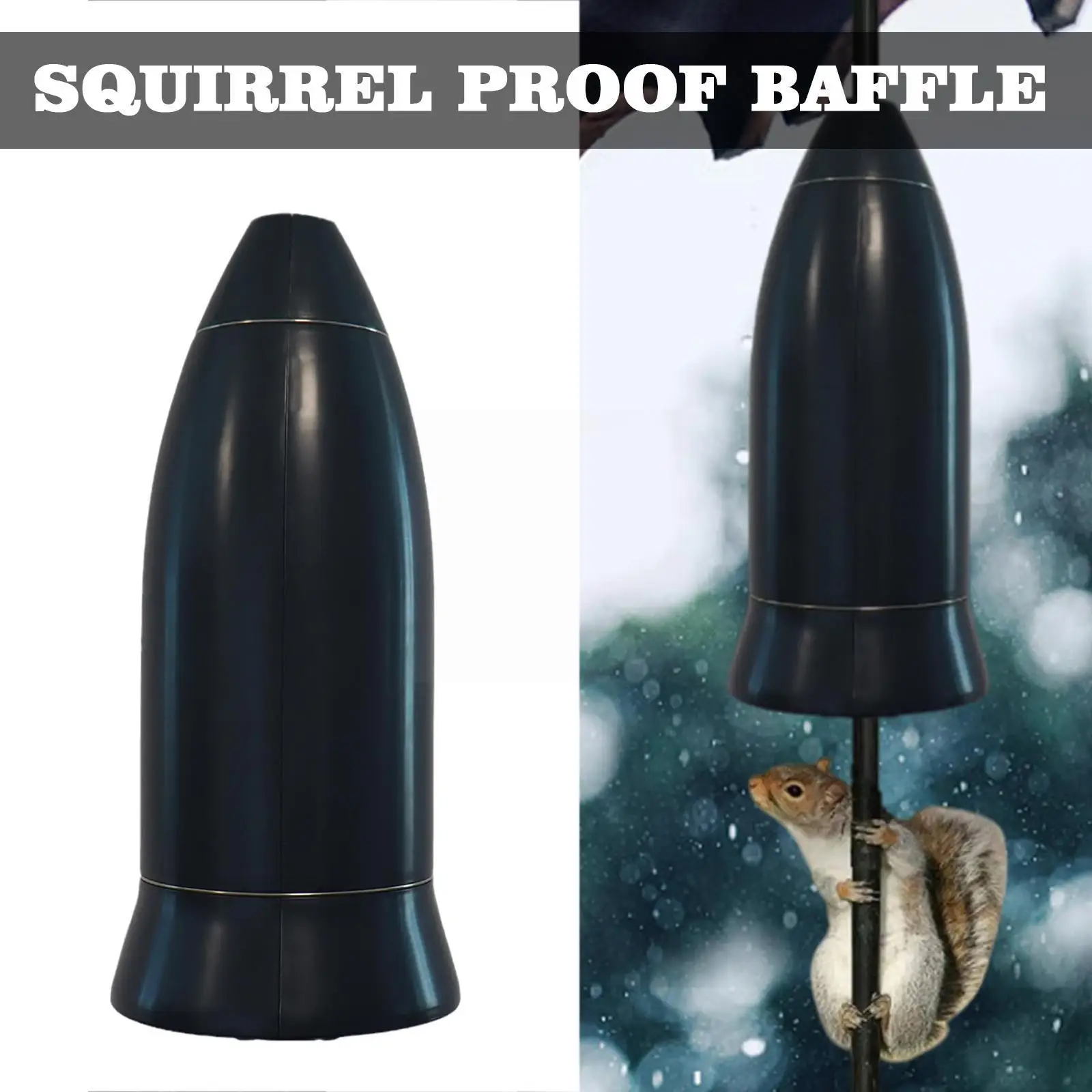 

Pet Bird Feeder New Squirrel Proof Baffle Wrap Guard Durable Hanging Hanging Feeders Around Protects Protects Bird F5Y8