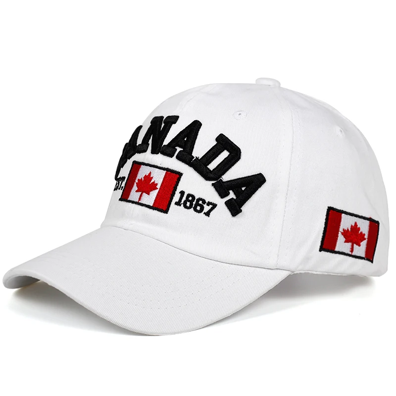 

2022 High Quality Cotton Canada Baseball Cap Canada Hat Snapback Adjustable Mens Baseball Caps Brand Snapback Hat Gorras Hombre