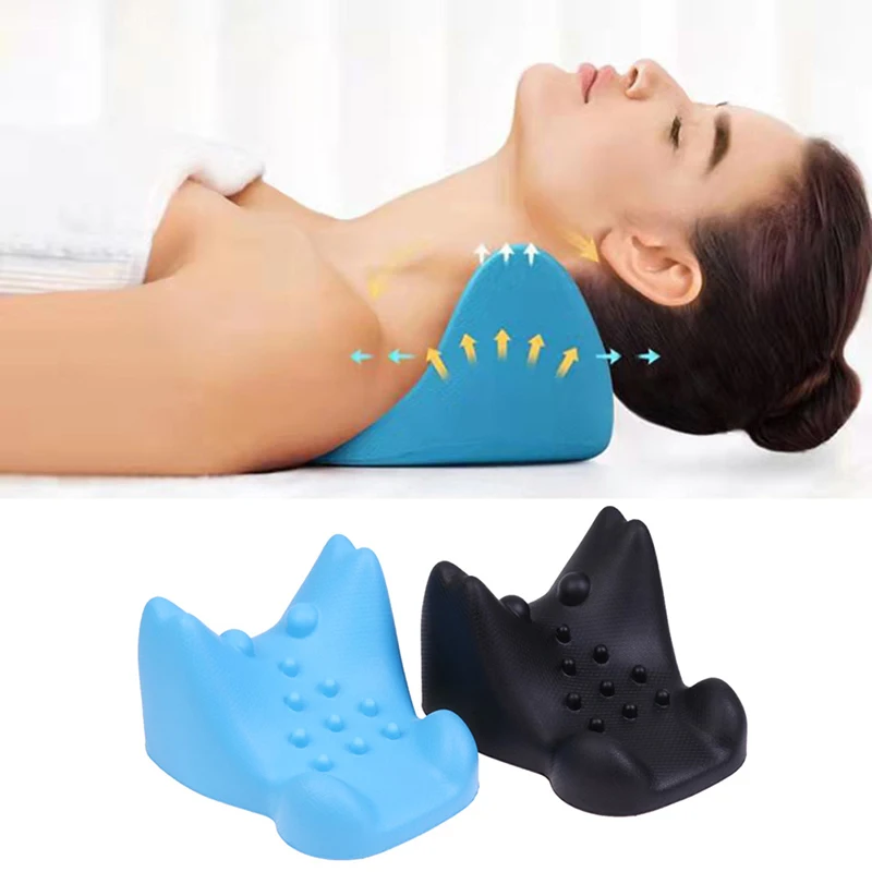 

1PC Neck Massage Pillow Neck Shoulder Cervical Chiropractic Traction Device Massage Pillow for Pain Relief Body Neck Massager
