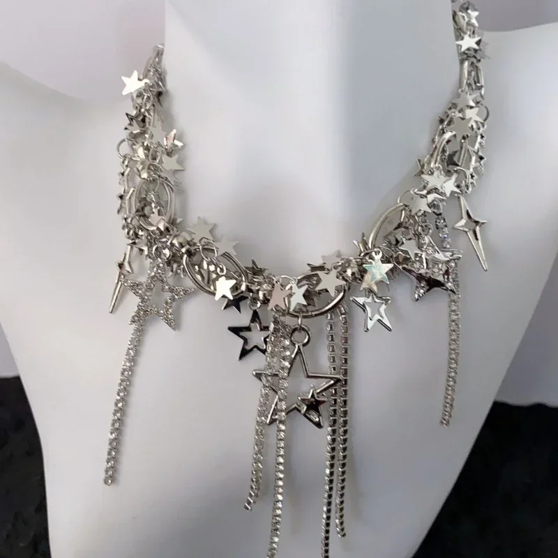 Ожерелья со звездами и цепочка-Чокеры ожерелья для горячей девушки Женские