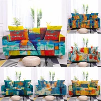 abstract geometric living room texture elastic sofa cover modern combination corner sofa cover chair protector 1234 seat