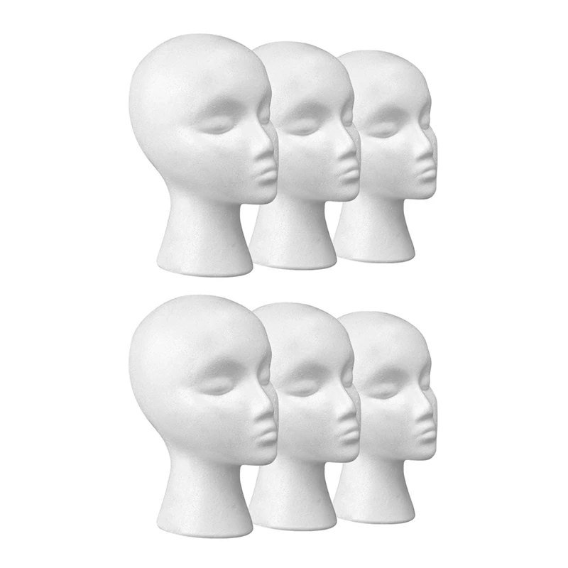 

2X Wig Head - Tall Female Foam Mannequin Wig Stand And Holder For Style, Model And Display Hair, Hats