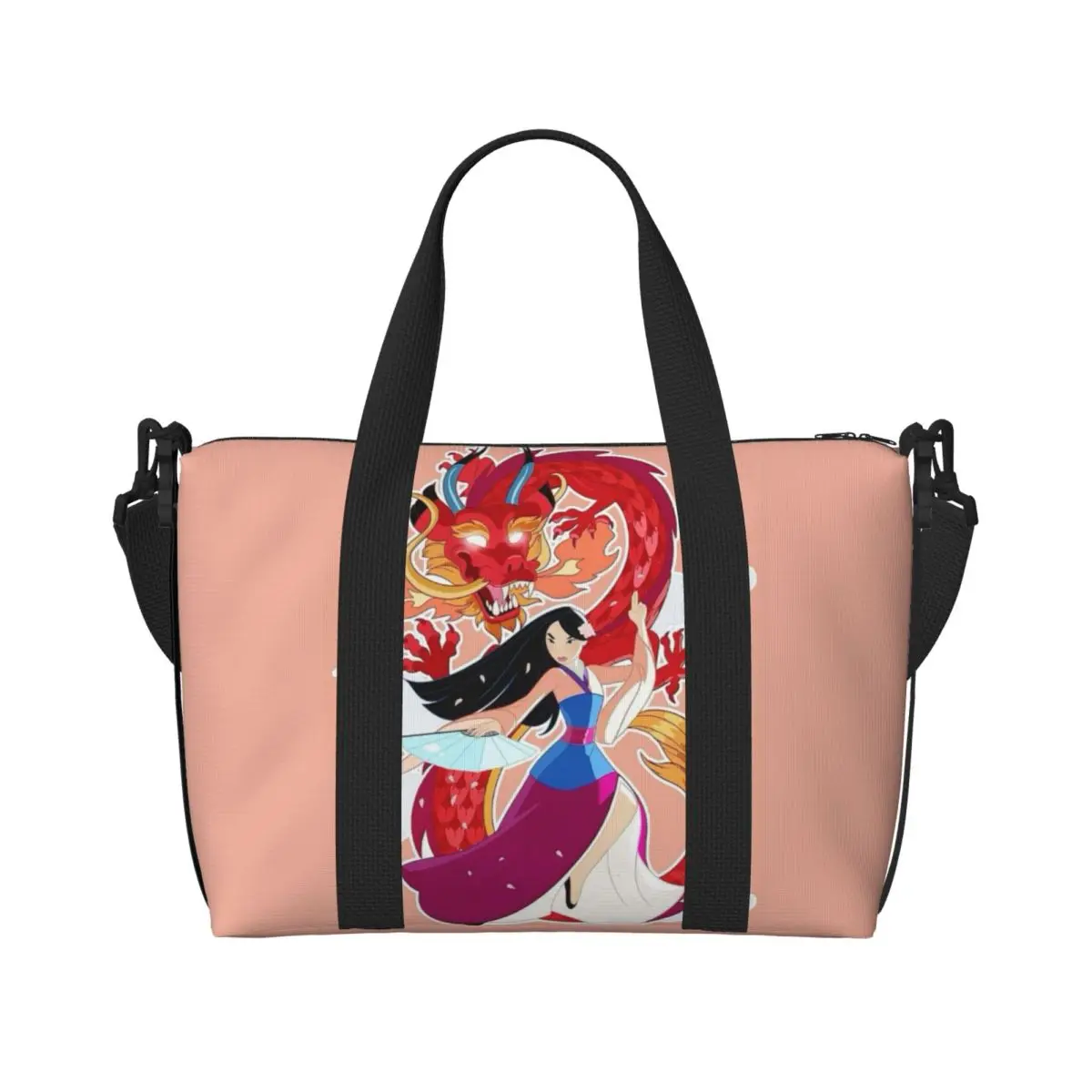 Большая мультяшная Сумка-тоут мультяшного мулана на заказ женская сумка-шоппер