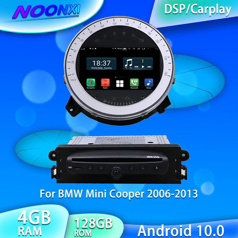 

Android 10.0 4GB+128GB For BMW Mini Cooper 2006-2013 Radio Car Multimedia Player Auto Stereo Tape Recoder Head Unit DSP Carplay