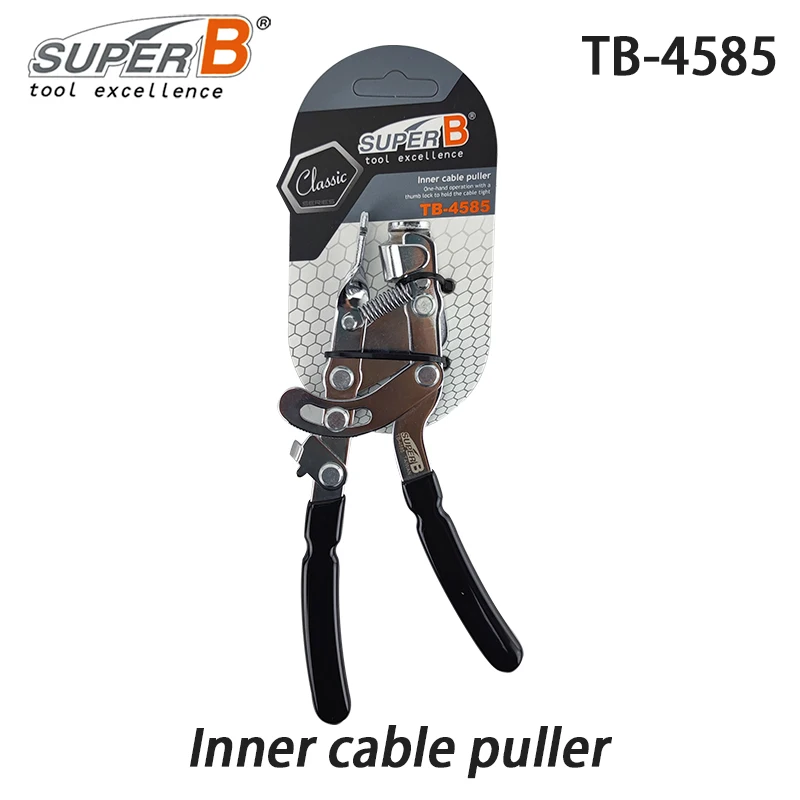 

SUPER B TB-4585 Bike Inner Cable Puller Bicycle Brake Tools One-hand Operation with A Thumb Lock To Hold The Cable Tight Tools