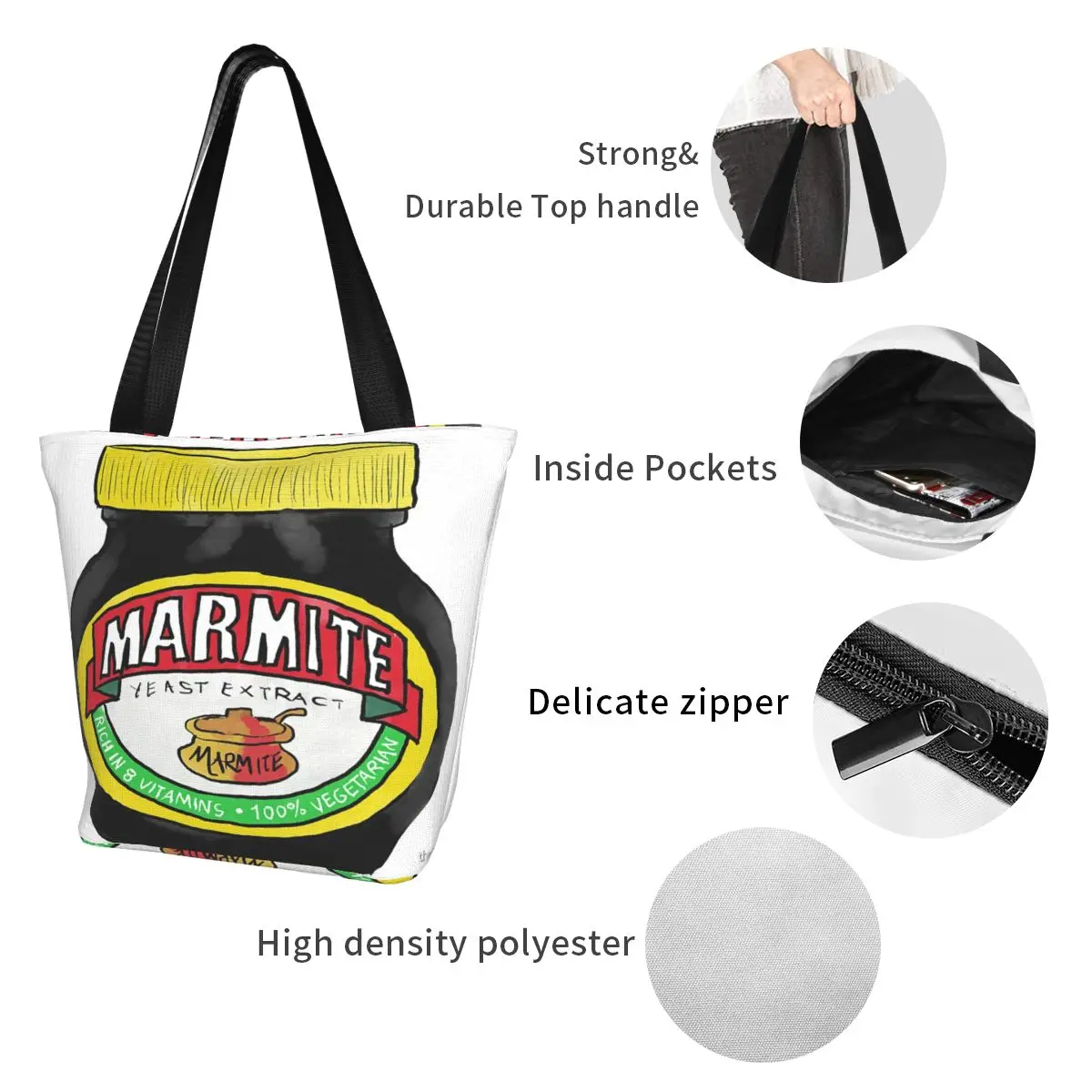 Повседневная Сумка-тоут Marmite на плечо легкая простая просторная пляжная сумочка