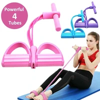 4 resistance stretching rope exercise rower abdominal resistance bands home gym workout training stretch bands for fitness