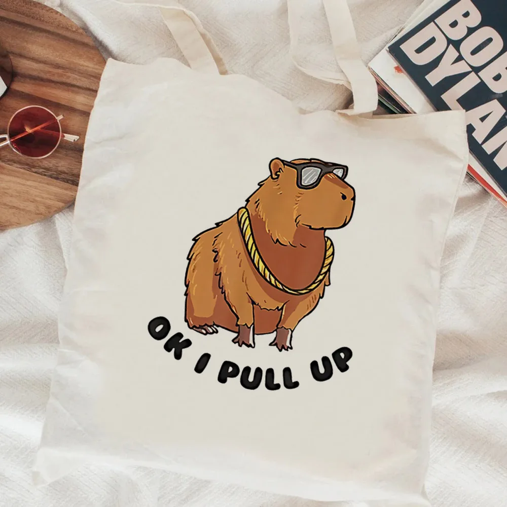 Сумка для покупок capyбара капибара Холщовая сумка из переработанного материала