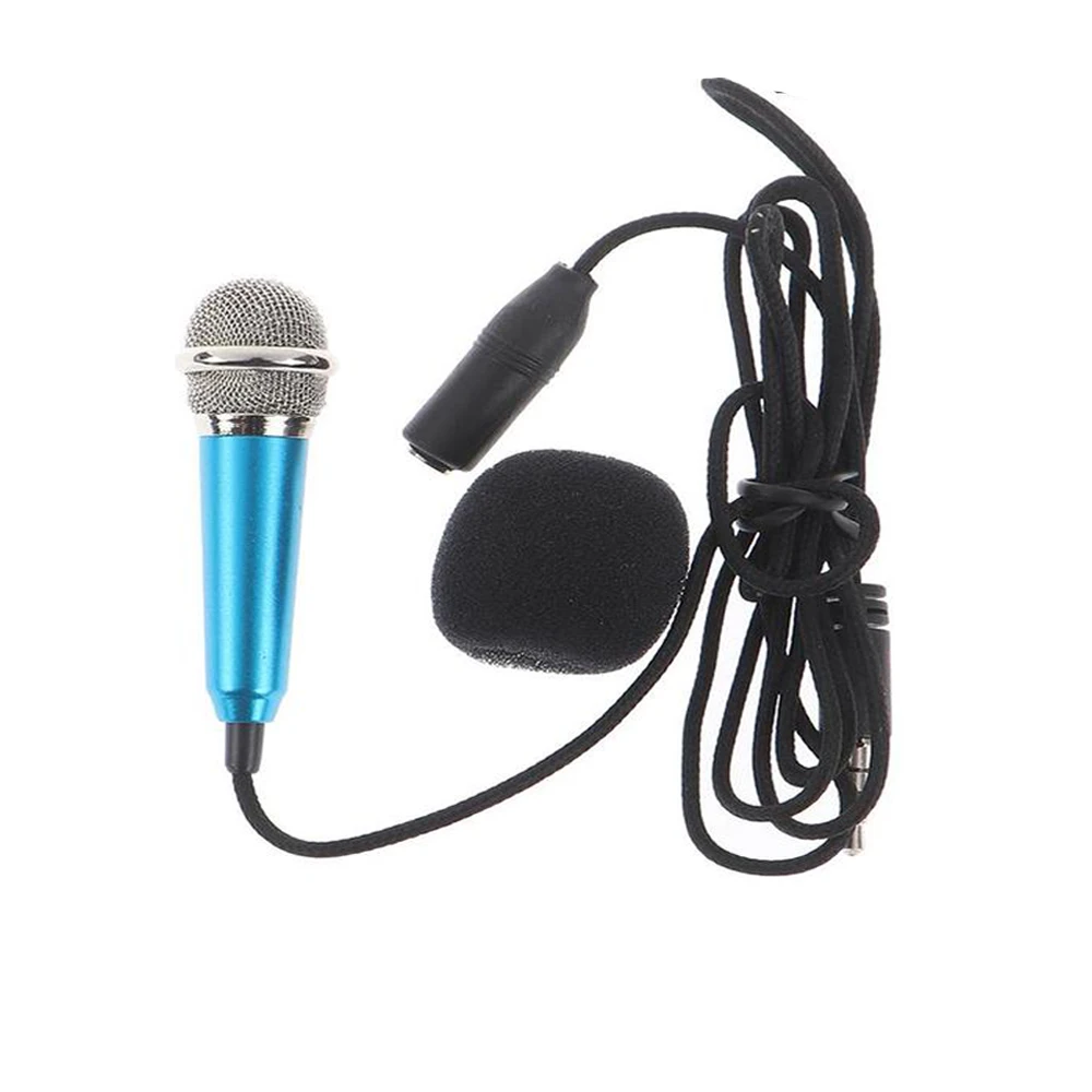 

Portable 3.5mm Stereo Studio Mic KTV Karaoke Mini Microphone For Smart Phone Laptop PC Desktop Handheld Audio Microphone