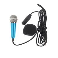 portable 3 5mm stereo studio mic ktv karaoke mini microphone for smart phone laptop pc desktop handheld audio microphone