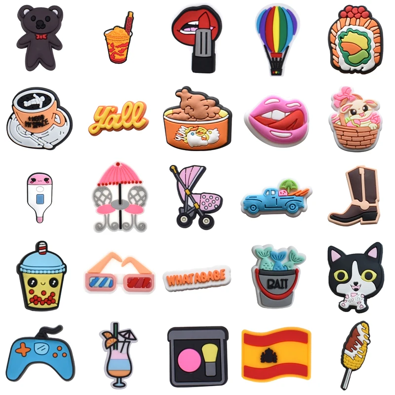 

Para Pins Decorations for Croc Men Gifts Women Charm Set Jeans Shoe Charms Kids Boy Packs Wholesale Bulk Shoes Accessories Girl