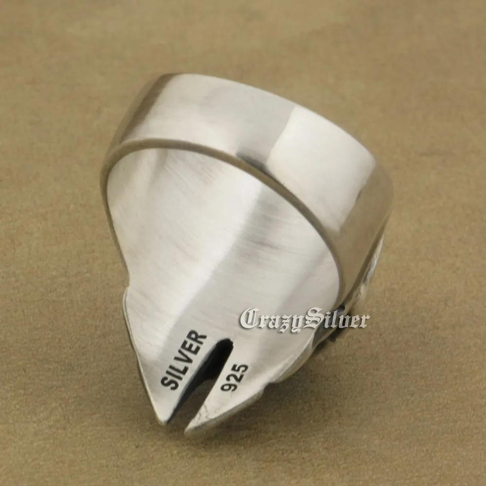 CZ Eyes 925 пробы серебряные всадники Apocaly кольцо Biker Punk Ювелирные изделия TA0X US Размер 7