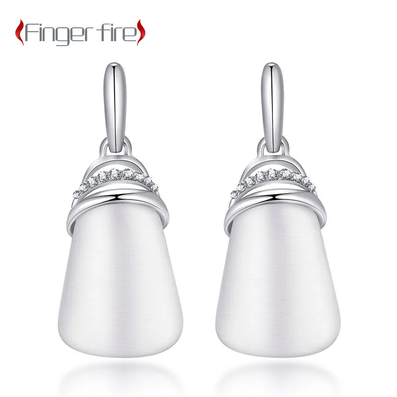 

Fashion Long Silver Plated Earrings Personality Simple Trapezoid Gift Jewelry