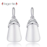 fashion long silver plated earrings personality simple trapezoid gift jewelry