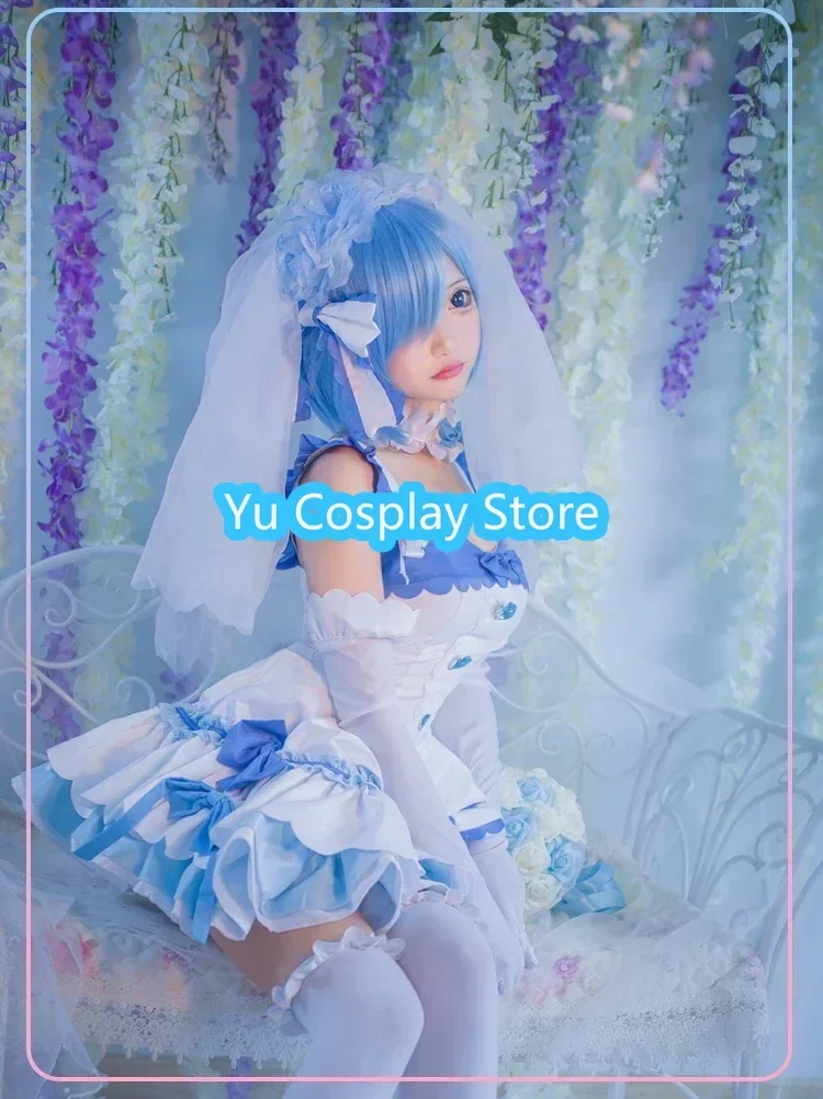 Аниме Re:Life in a Different World From Zero Ram Rem костюмы для косплея женское милое платье с вуалью