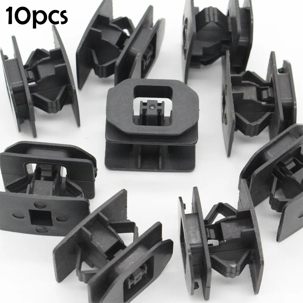 10pcs Car Rocker Panel Moulding Clips 6G1Z-5410182-A For Ford 500 2005 - On Black Nylon Rocker Panel Moulding Clips