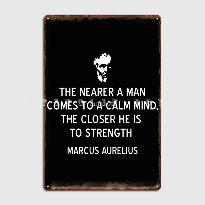 Стоицизм цитата на силы и спокойствие Маркус аулиус плакат металлическая
