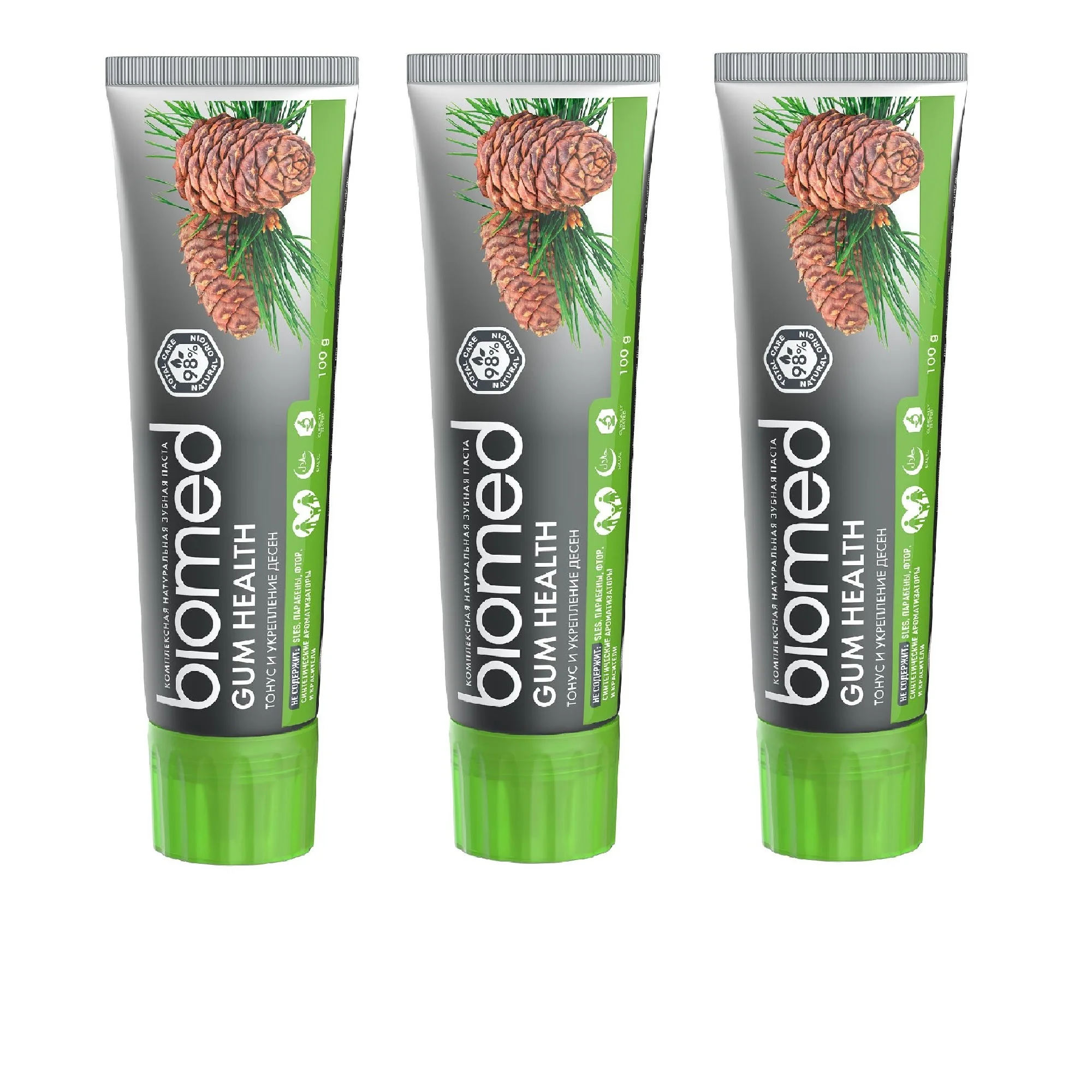 Комплексная зубная паста BIOMED GUM HEALTH 100 г - 3 шт. уход за зубами полости рта.