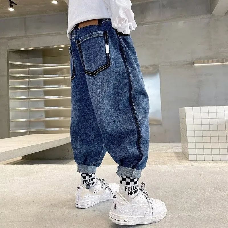 

New Kids Boys Casual Clothes Skinny Jeans Cowboy Pants Children Denim Clothing Bottoms Baby Trousers 4 5 6 7 8 9 10 11 Years