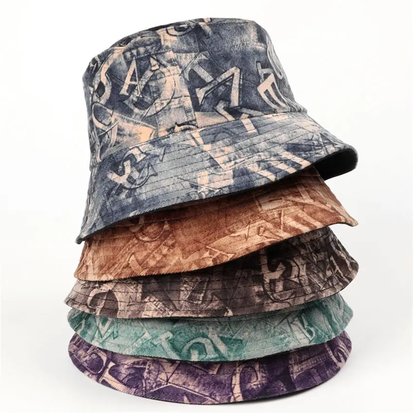 

Новинка, матовая замшевая Кепка рыбака с буквенным принтом, Женская Ретро Панама в европейском и американском стиле с двусторонним солнцез...