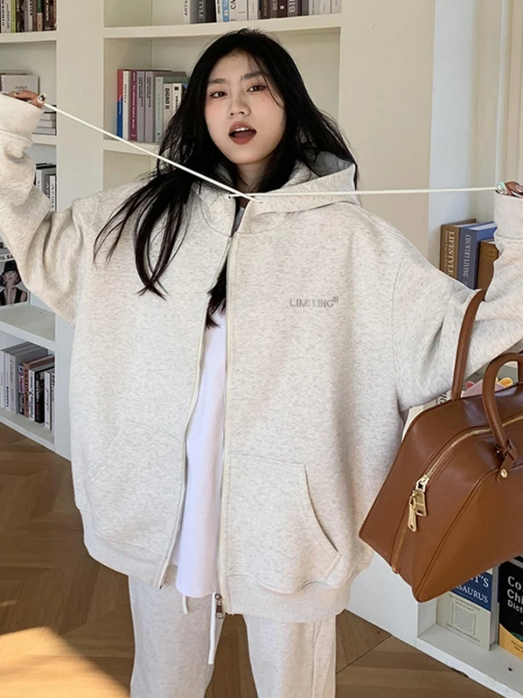 Худи HOUZHOU на молнии в стиле хип-хоп