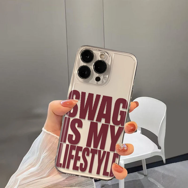 Фото Чехол для телефона Swag Is My Lifestyle для Apple iPhone Air 11 12 13 14 15 16 Pro Max 14 Plus 17 Pro 16e, силиконовый бампер, мягкий чехол №3
