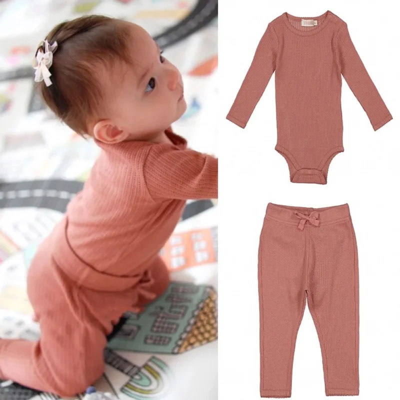 

In Stock New Children's Modal Mar Long-sleeved Bag Fart Romper Baby Tight Pants Cotton Leggings