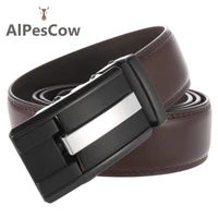 designer genuine leather belt for men 100 alps cowhide ratchet belt formal high quality luxury waist strap automatic buckle